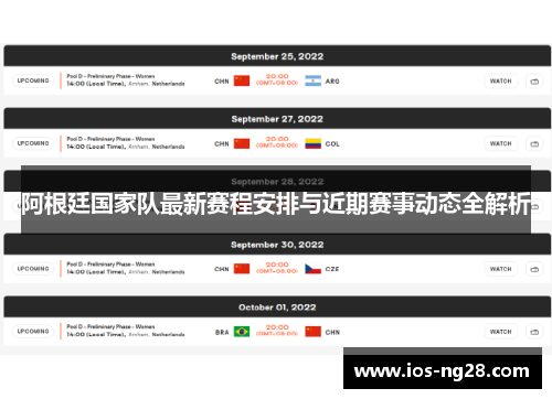 阿根廷国家队最新赛程安排与近期赛事动态全解析 阿根廷国家队最新赛程安排与近期赛事动态全解析